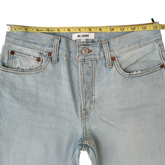 RE/DONE Easy Straight Crop Acqua Light Blue Denim Jeans Women Size 25 $315 MSRP - Picture 9 of 17